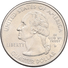 Монета 1/4 доллара (25 центов) 2002 года D США «Штаты и территории — Луизиана» (реверс)