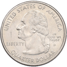 Монета 1/4 доллара (25 центов) 2002 года D США «Штаты и территории — Огайо» (реверс)