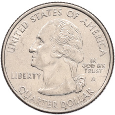 Монета 1/4 доллара (25 центов) 2005 года D США «Штаты и территории — Миннесота» (реверс)