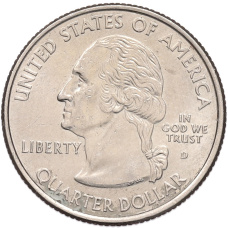 Монета 1/4 доллара (25 центов) 2006 года D США «Штаты и территории — Северная Дакота» (реверс)