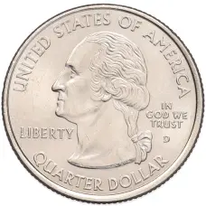 Монета 1/4 доллара (25 центов) 2008 года D США «Штаты и территории — Гавайи» (реверс)