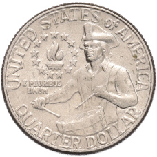 Монета 1/4 доллара (25 центов) 1976 года D США «200 лет независимости США» (аверс)