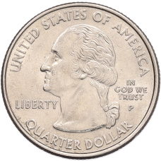 Монета 1/4 доллара (25 центов) 2008 года P США «Штаты и территории — Гавайи» (реверс)