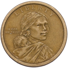 Монета 1 доллар 2010 года (P) США «Коренные американцы (Сакагавея) — Великий закон о мире (Стрелы)» (реверс)