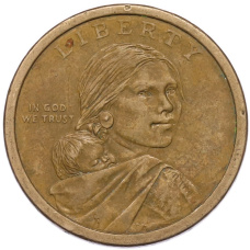 Монета 1 доллар 2010 года (P) США «Коренные американцы (Сакагавея) — Великий закон о мире (Стрелы)» (реверс)