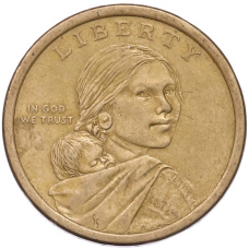 Монета 1 доллар 2010 года (D) США «Коренные американцы (Сакагавея) — Великий закон о мире (Стрелы)» (реверс)