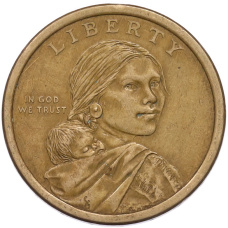 Монета 1 доллар 2010 года (D) США «Коренные американцы (Сакагавея) — Великий закон о мире (Стрелы)» (реверс)