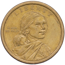 Монета 1 доллар 2010 года (D) США «Коренные американцы (Сакагавея) — Великий закон о мире (Стрелы)» (реверс)