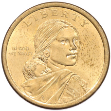 Монета 1 доллар 2010 года (D) США «Коренные американцы (Сакагавея) — Великий закон о мире (Стрелы)» (реверс)