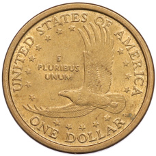 Монета 1 доллар 2001 года P США Сакагавея «Парящий орел» (реверс)
