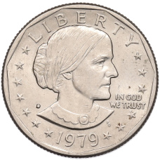 Монета 1 доллар 1979 года D США «Сьюзен Энтони» (аверс)