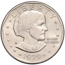 Монета 1 доллар 1979 года P США «Сьюзен Энтони» (аверс)