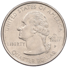 Монета 1/4 доллара (25 центов) 1999 года P США «Штаты и территории — Нью-Джерси» (реверс)