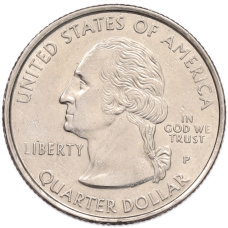 Монета 1/4 доллара (25 центов) 1999 года P США «Штаты и территории — Джорджия» (реверс)