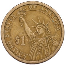 Монета 1 доллар 2007 года (D) США «2-й президент США Джон Адамс» (реверс)