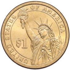 Монета 1 доллар 2007 года (P) США «3-й президент США Томас Джефферсон» (реверс)