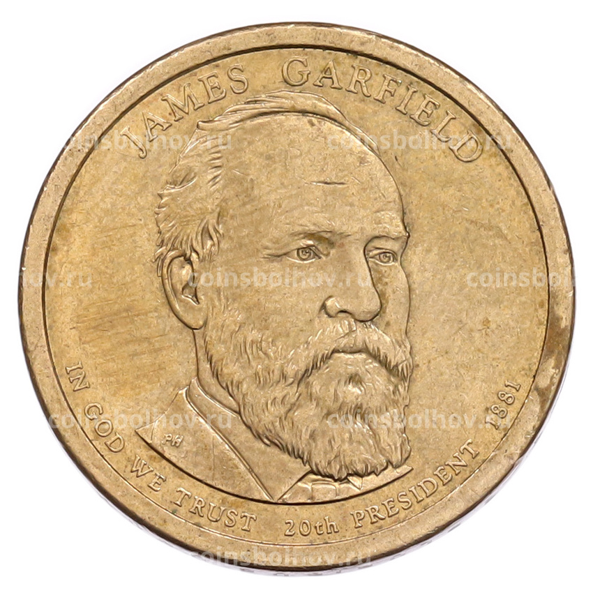 Монета 1 доллар 2011 года (Р) США «20-й президент США Джеймс Гарфилд»
