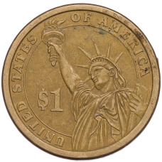 Монета 1 доллар 2007 года (P) США «2-й президент США Джон Адамс» (реверс)