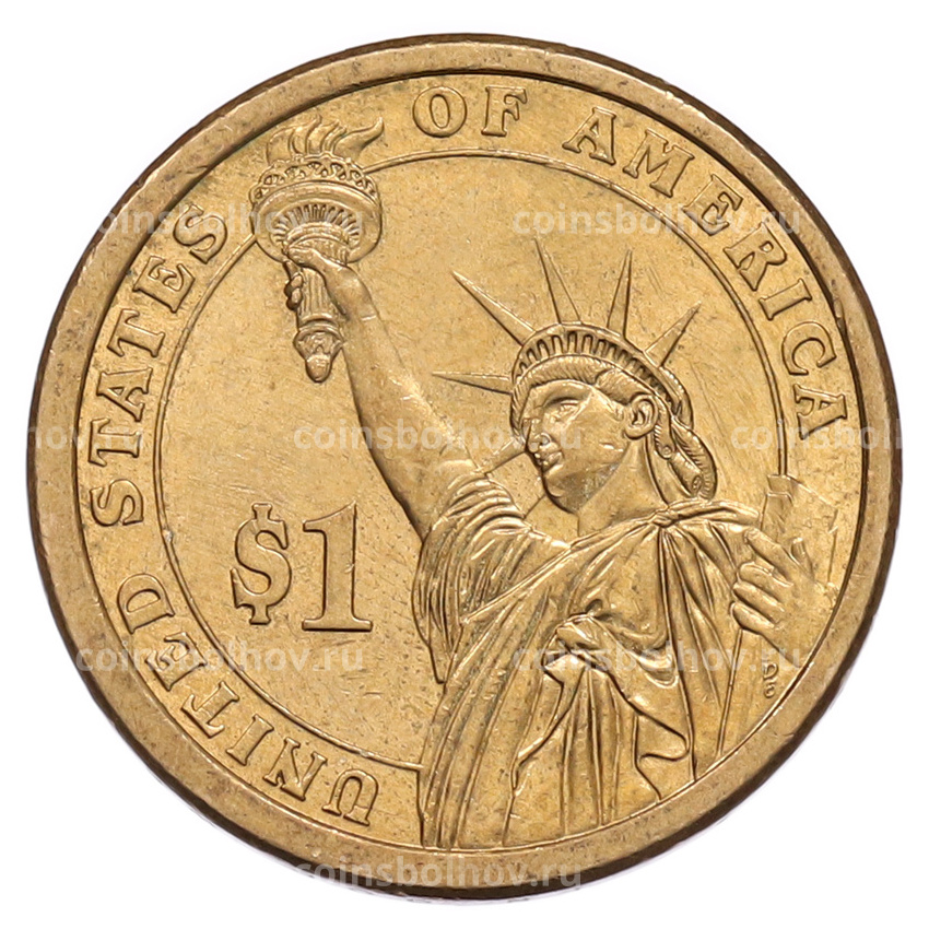 Монета 1 доллар 2007 года (P) США «3-й президент США Томас Джефферсон» (вид 2)