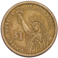 Монета 1 доллар 2007 года (P) США «3-й президент США Томас Джефферсон» (реверс)