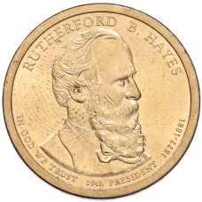 Монета 1 доллар 2011 года (Р) США «19-й президент США Резерфорд Хейс» (аверс)