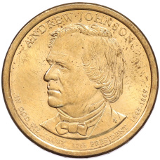 Монета 1 доллар 2011 года (D) США «17-й президент США Эндрю Джонсон» (аверс)