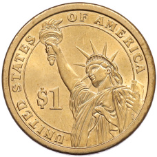 Монета 1 доллар 2007 года (D) США «2-й президент США Джон Адамс» (реверс)