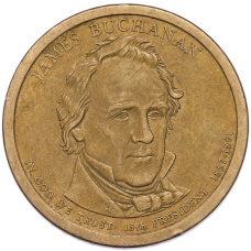Монета 1 доллар 2010 года (Р) США «15-й президент США Джеймс Бьюкенен» (аверс)