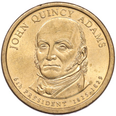 Монета 1 доллар 2008 года (P) США «6-й президент США Джон Куинси Адамс» (аверс)