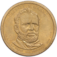 Монета 1 доллар 2011 года (Р) США «18-й президент США Улисс Грант» (аверс)