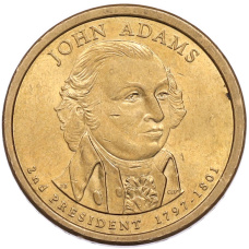 Монета 1 доллар 2007 года (P) США «2-й президент США Джон Адамс» (аверс)