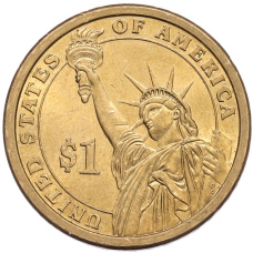 Монета 1 доллар 2007 года (P) США «2-й президент США Джон Адамс» (реверс)