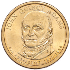 Монета 1 доллар 2008 года (P) США «6-й президент США Джон Куинси Адамс» (аверс)