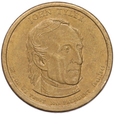 Монета 1 доллар 2009 года (P) США «10-й президент США Джон Тайлер» (аверс)