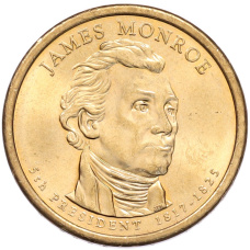 Монета 1 доллар 2008 года (Р) США «5-й президент США Джеймс Монро» (аверс)