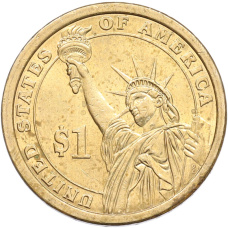 Монета 1 доллар 2013 года (D) США «28-й президент США Вудро Вильсон» (реверс)