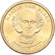 Монета 1 доллар 2008 года (Р) США «8-й президент США Мартин Ван Бюрен» (аверс)