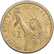 Монета 1 доллар 2007 года (D) США «2-й президент США Джон Адамс» (реверс)