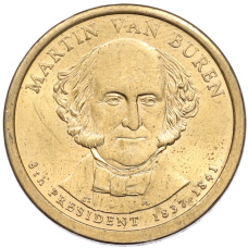 Монета 1 доллар 2008 года (Р) США «8-й президент США Мартин Ван Бюрен» (аверс)