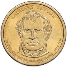 Монета 1 доллар 2009 года (Р) США «12-й президент США Закари Тейлор» (аверс)