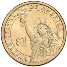Монета 1 доллар 2007 года (P) США «2-й президент США Джон Адамс» (реверс)