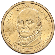 Монета 1 доллар 2008 года (Р) США «6-й президент США Джон Куинси Адамс» (аверс)