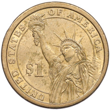 Монета 1 доллар 2007 года (D) США «2-й президент США Джон Адамс» (реверс)
