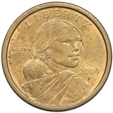 Монета 1 доллар 2000 года P США Сакагавея «Парящий орел» (аверс)