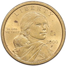 Монета 1 доллар 2000 года P США Сакагавея «Парящий орел» (аверс)