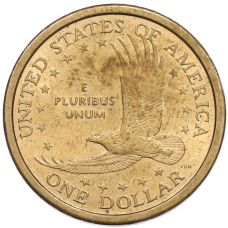 Монета 1 доллар 2000 года P США Сакагавея «Парящий орел» (реверс)