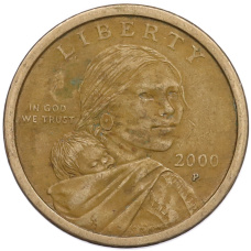 Монета 1 доллар 2000 года P США Сакагавея «Парящий орел» (аверс)