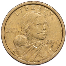 Монета 1 доллар 2000 года P США Сакагавея «Парящий орел» (аверс)