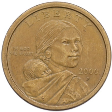 Монета 1 доллар 2000 года P США Сакагавея «Парящий орел» (аверс)