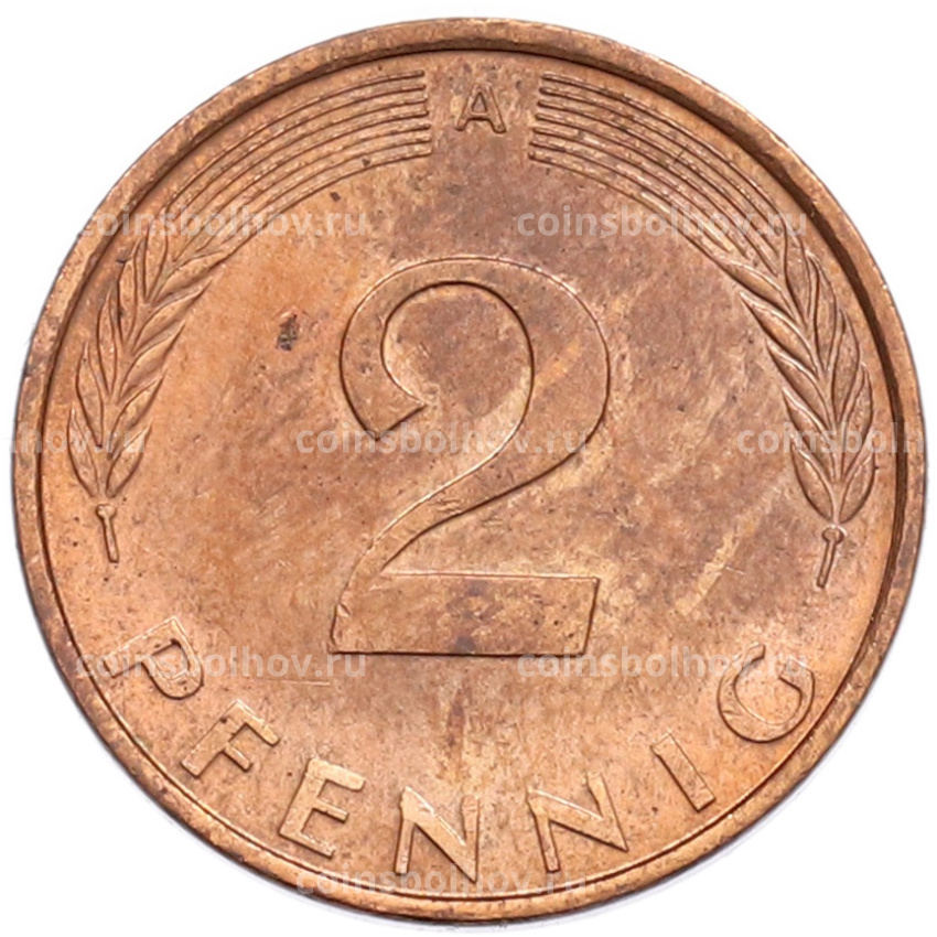 Монета 2 пфеннига 1992 года A Германия (вид 2)